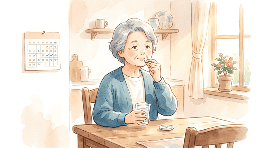 これまでのお薬：毎日の内服（イメージ）