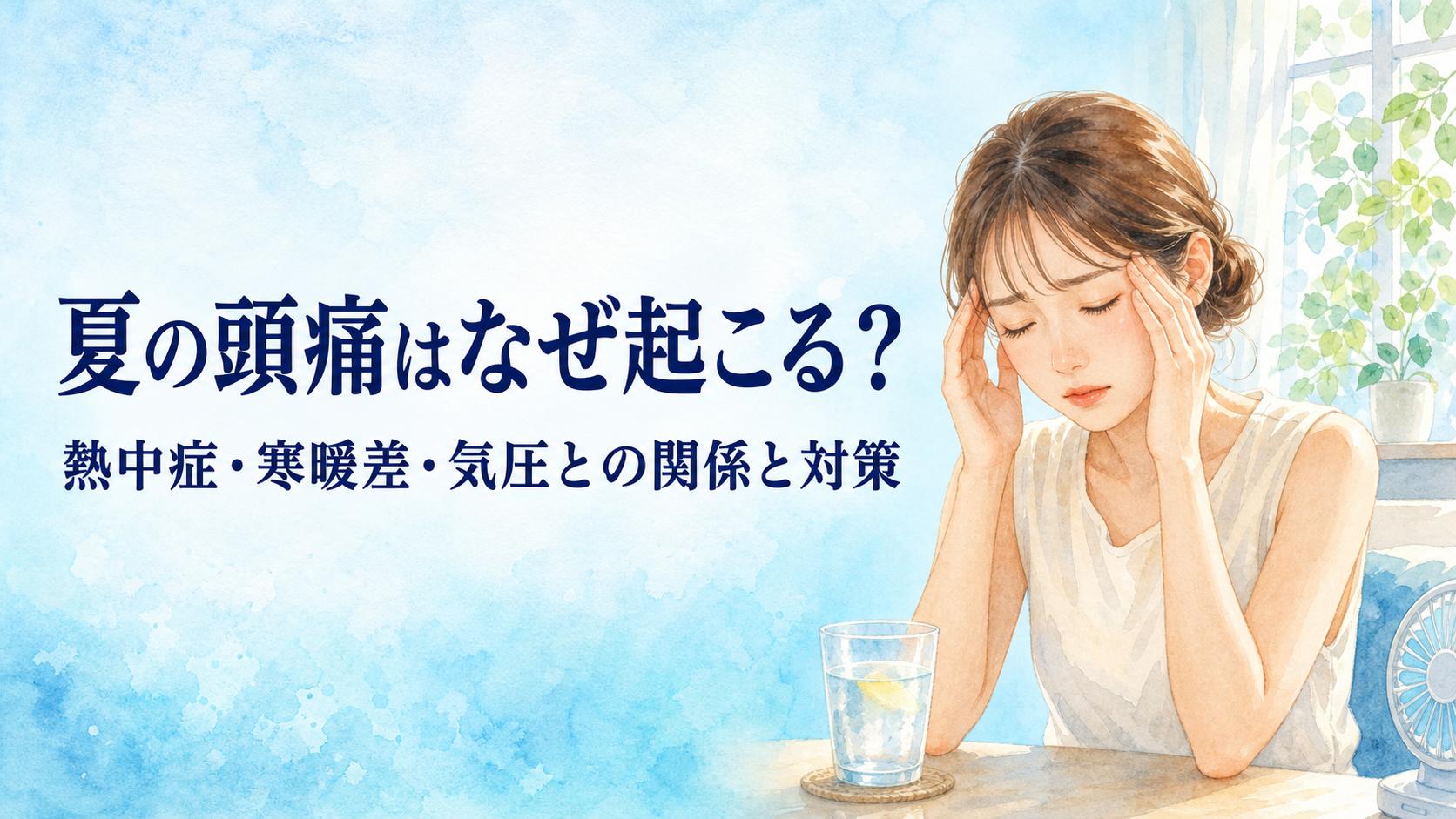 夏の頭痛はなぜ起こる 熱中症・寒暖差・気圧との関係と対策