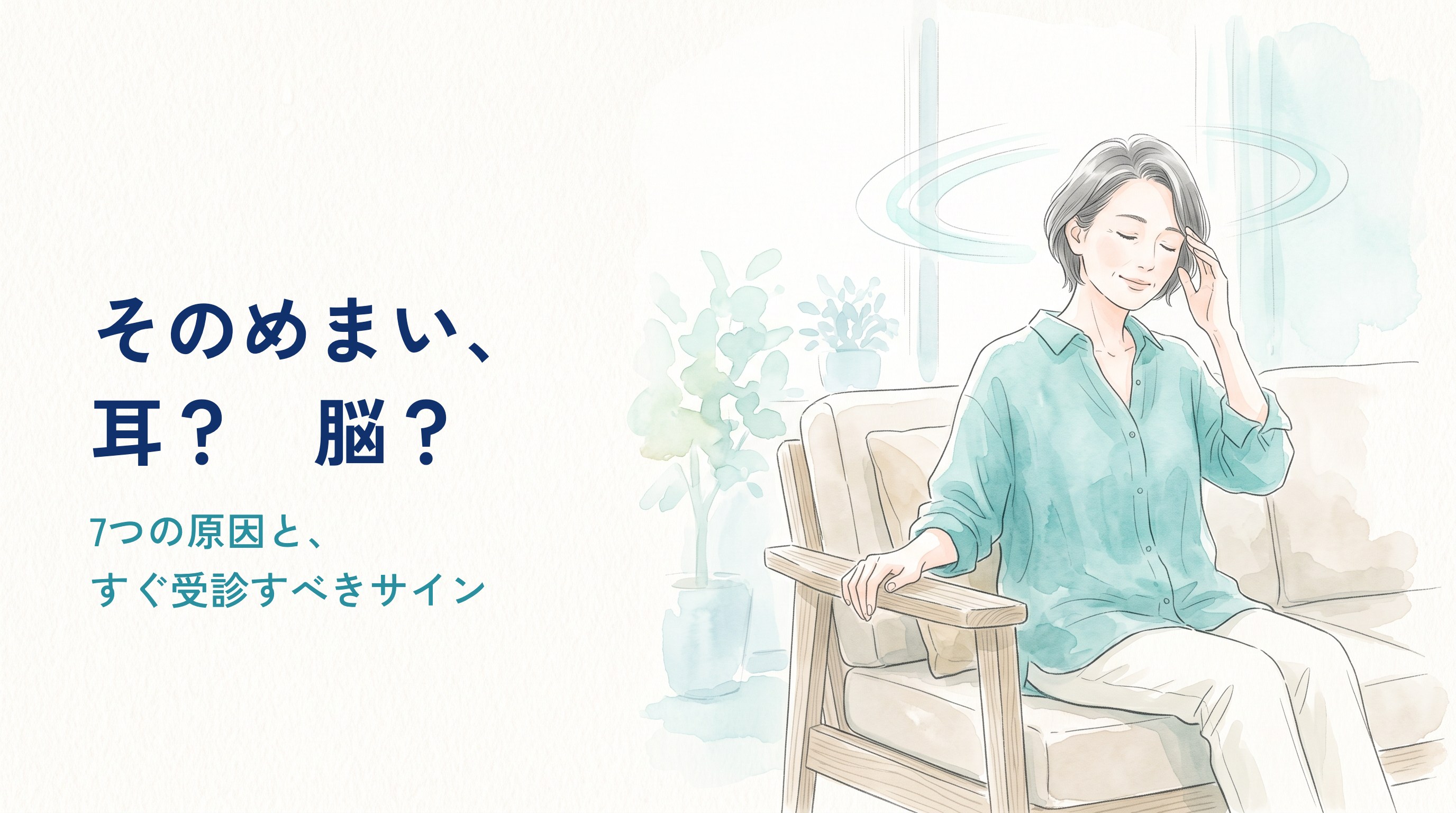 そのめまい、耳？　脳？｜7つの原因とすぐ受診すべきサイン