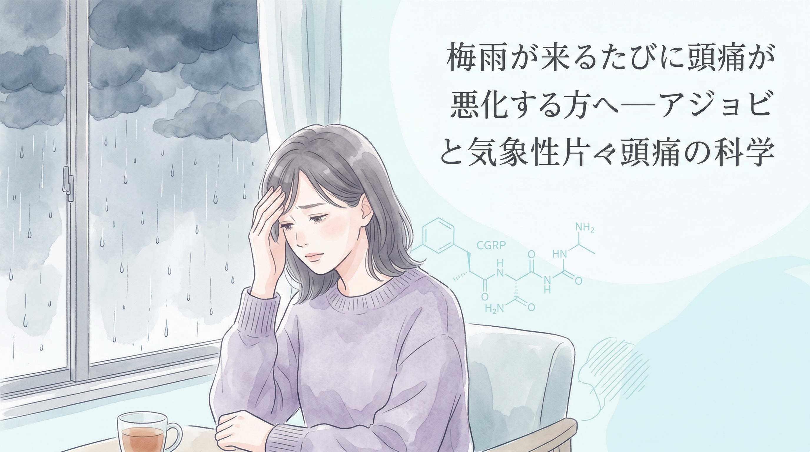 梅雨とアジョビ──気象性片頭痛の予防