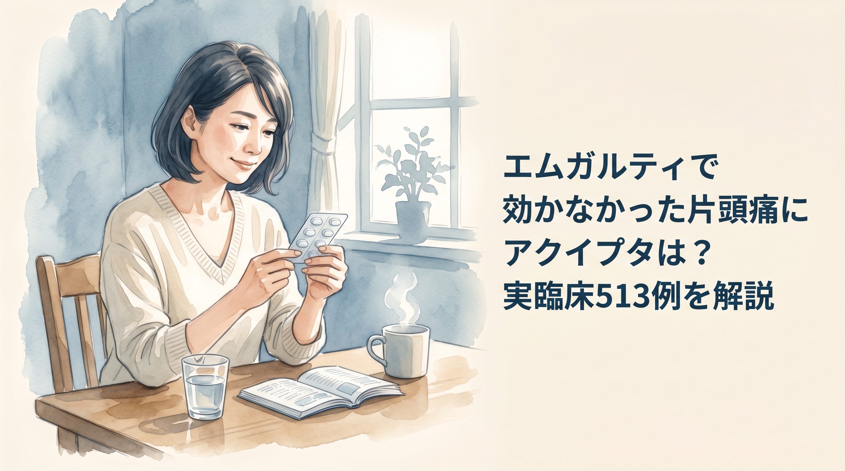 エムガルティで効かなかった片頭痛にアクイプタは？実臨床513例を脳神経外科医が解説