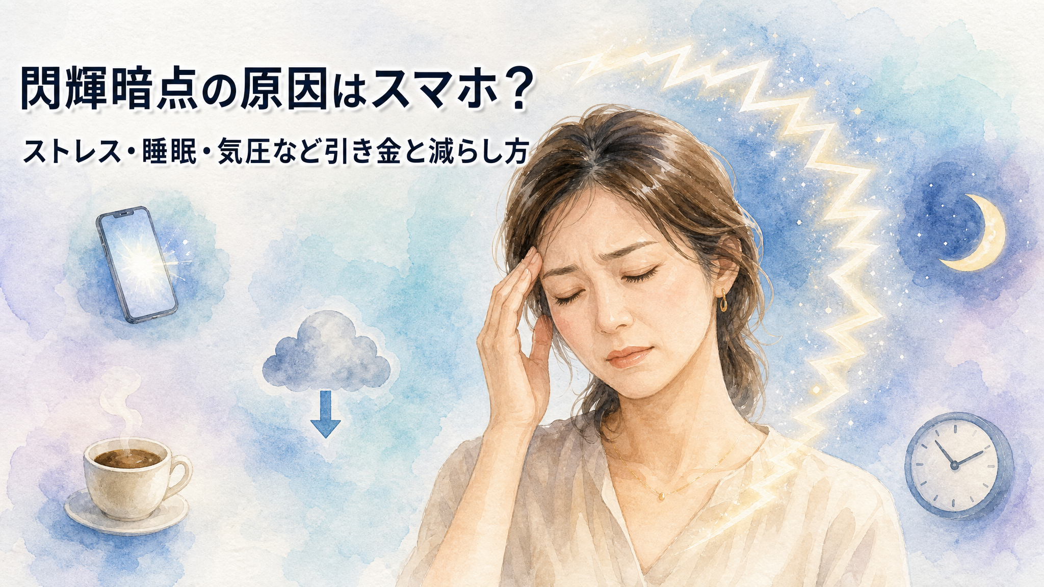 閃輝暗点の誘因（スマホ・ストレス）と減らし方