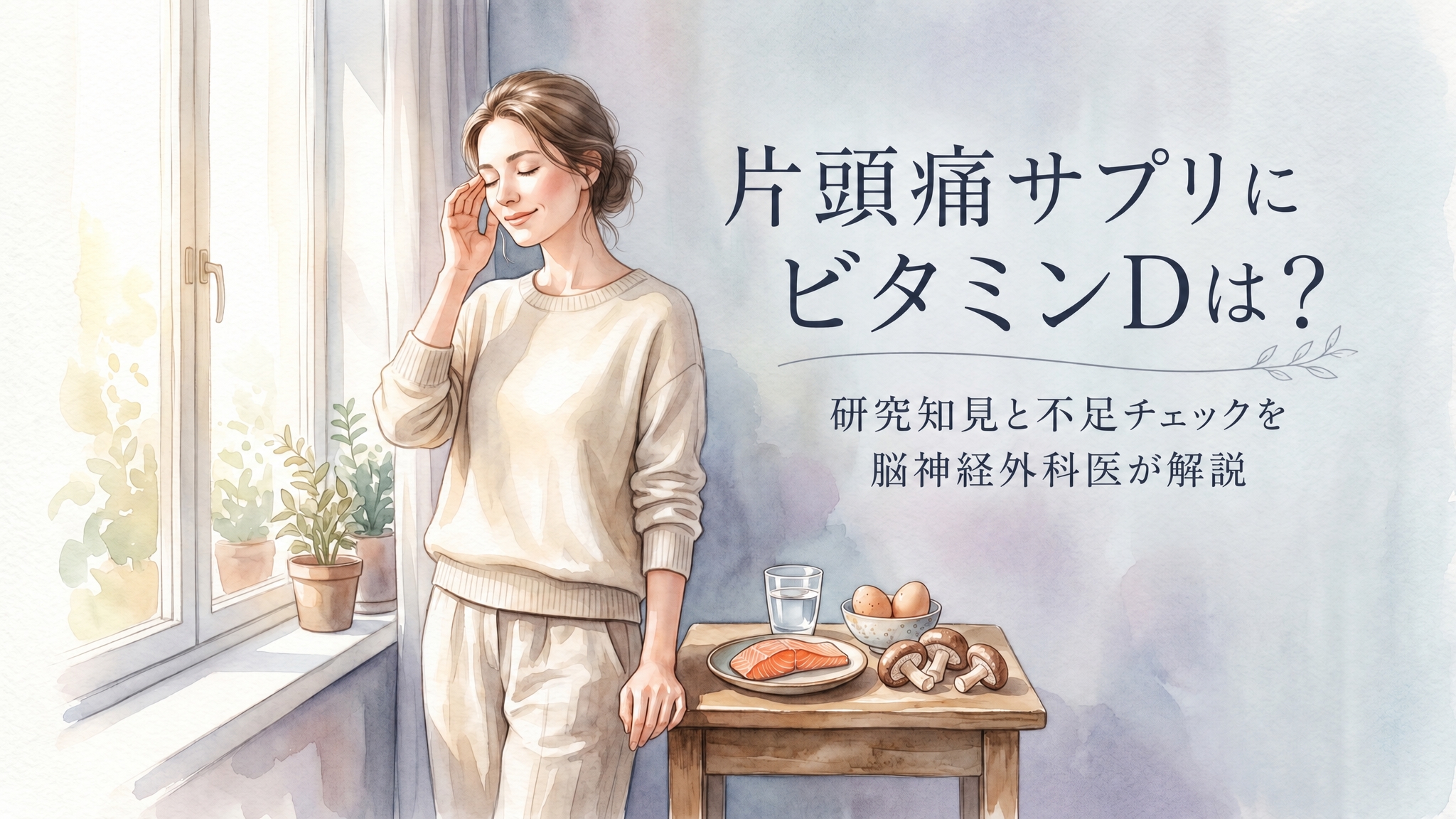 片頭痛とビタミンD｜研究知見と不足チェック