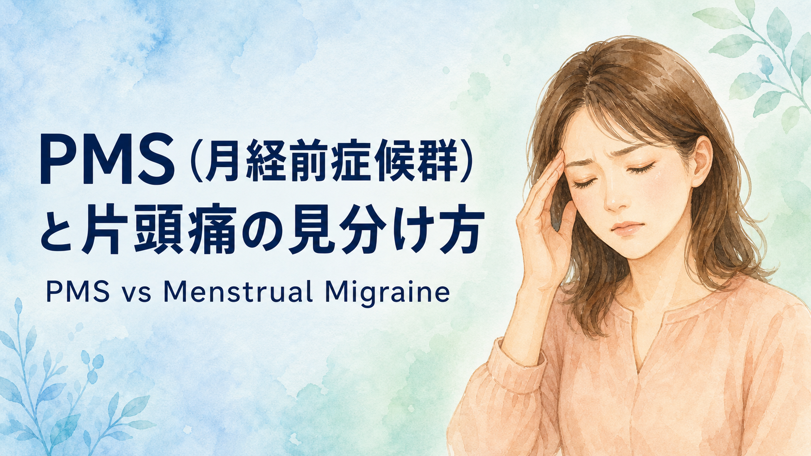 PMS（月経前症候群）と片頭痛の見分け方｜生理前の頭痛と受診の目安