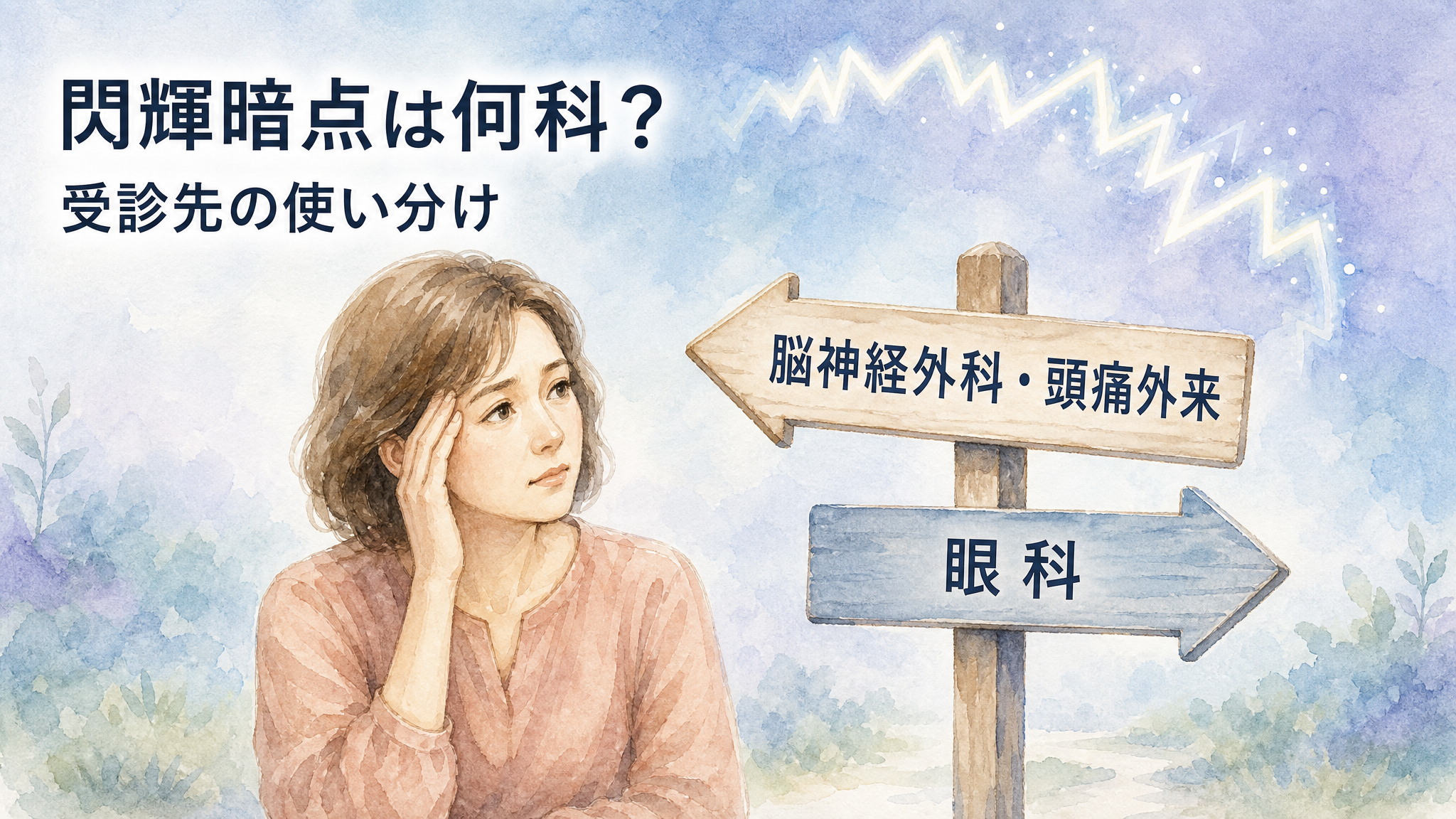閃輝暗点は何科？放置してよい場合と受診すべき場合