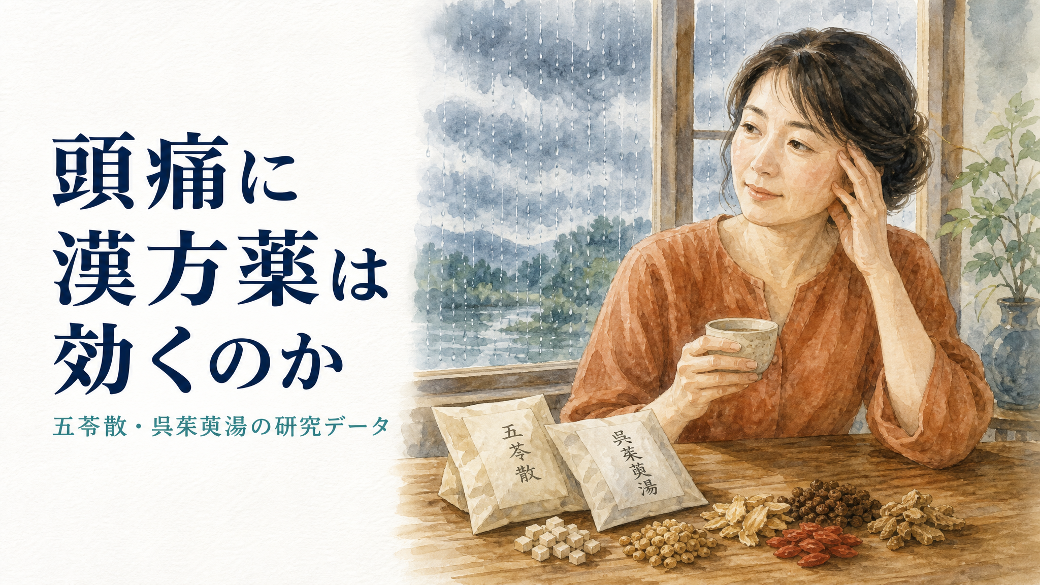 頭痛に漢方薬は効くのか｜五苓散・呉茱萸湯の研究データ